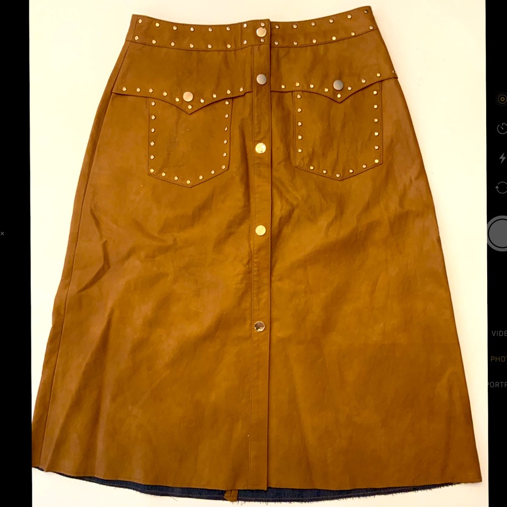 Zara leather skirt.